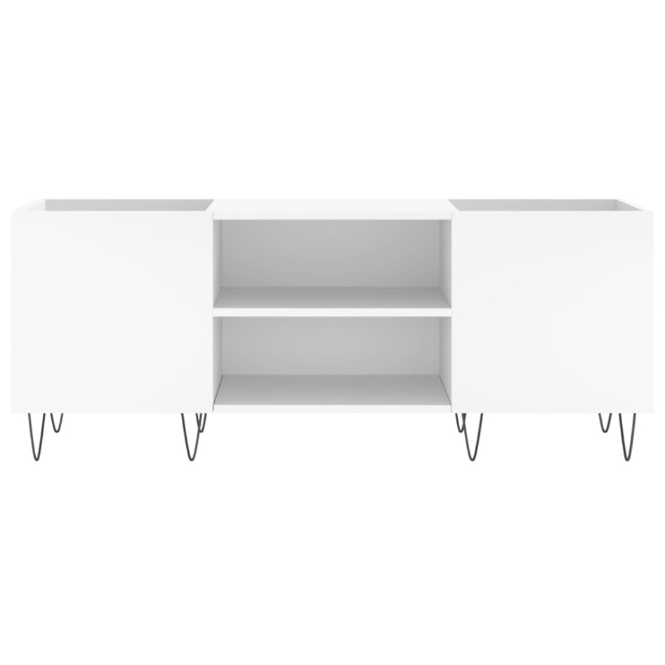 Mueble para discos madera contrachapada blanco 121x38x48