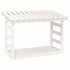 Leñero de madera maciza de pino blanco 108x64,5x78
