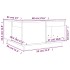 Mesa de centro de madera maciza de pino gris 60x61x32,5