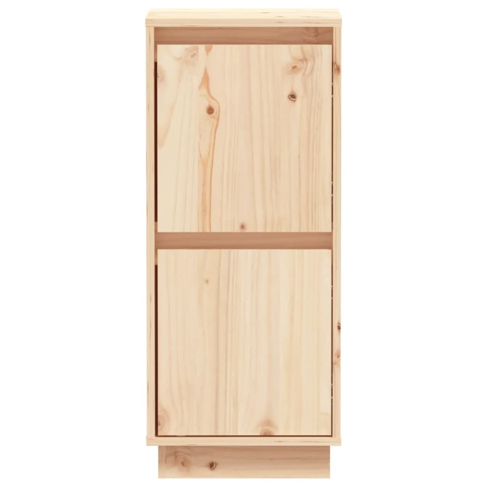 Aparador 2 uds madera maciza de pino 31,5x34x75