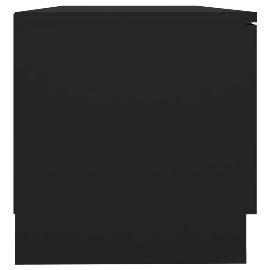 Mueble para TV madera contrachapada negro 80x35x36,5