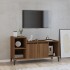 Mueble para TV madera contrachapada marrón roble 100x35x55
