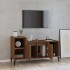 Mueble para TV madera contrachapada marrón roble 100x35x55