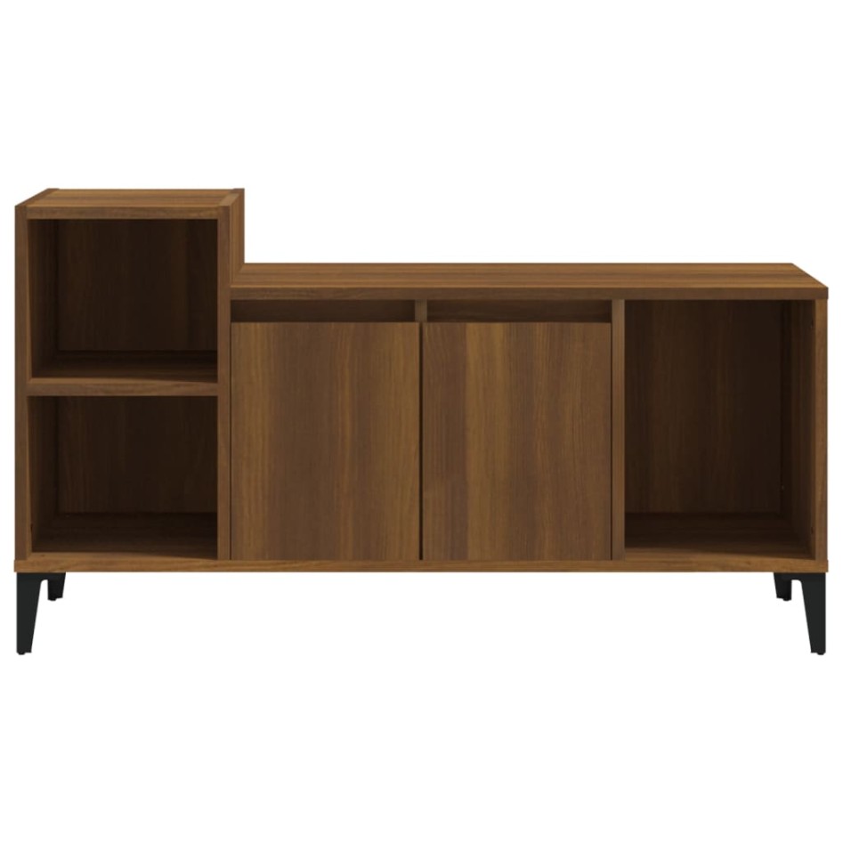 Mueble para TV madera contrachapada marrón roble 100x35x55