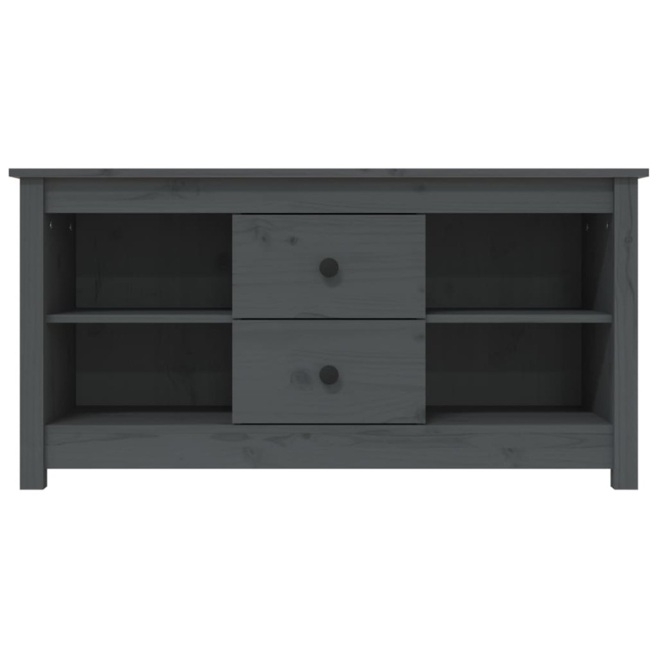 Mueble de TV de madera maciza de pino gris 103x36,5x52