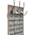 Perchero de pared THANK YOU con 6 ganchos 120x40
