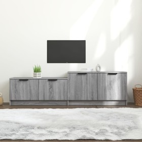 Mueble de TV madera contrachapada gris Sonoma 158,5x36x45