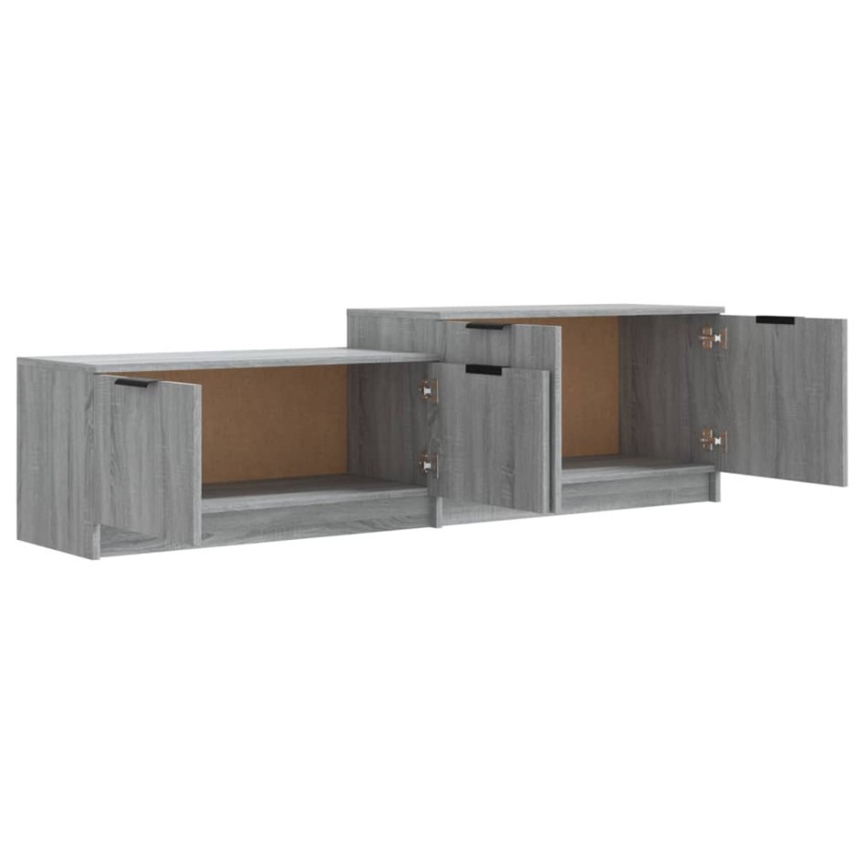 Mueble de TV madera contrachapada gris Sonoma 158,5x36x45