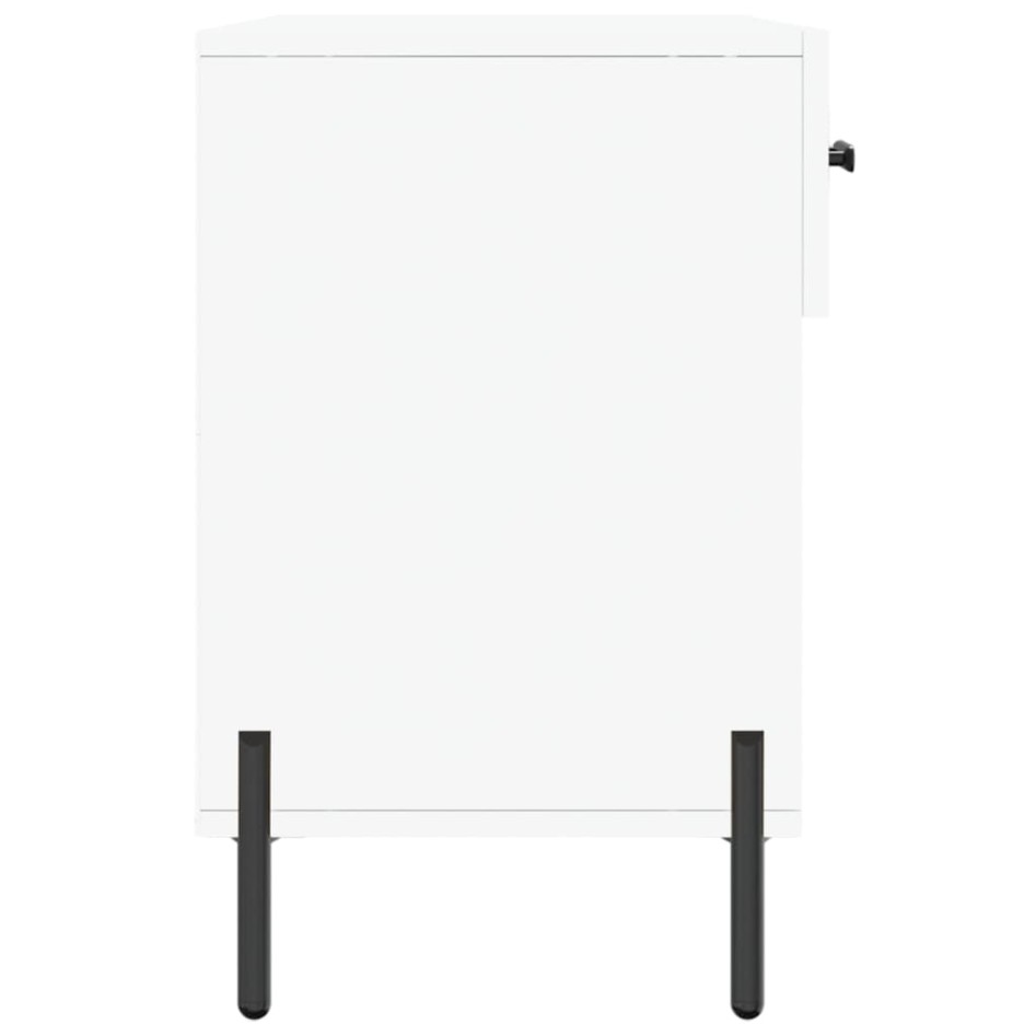 Banco zapatero madera de ingeniería blanco 102x35x55