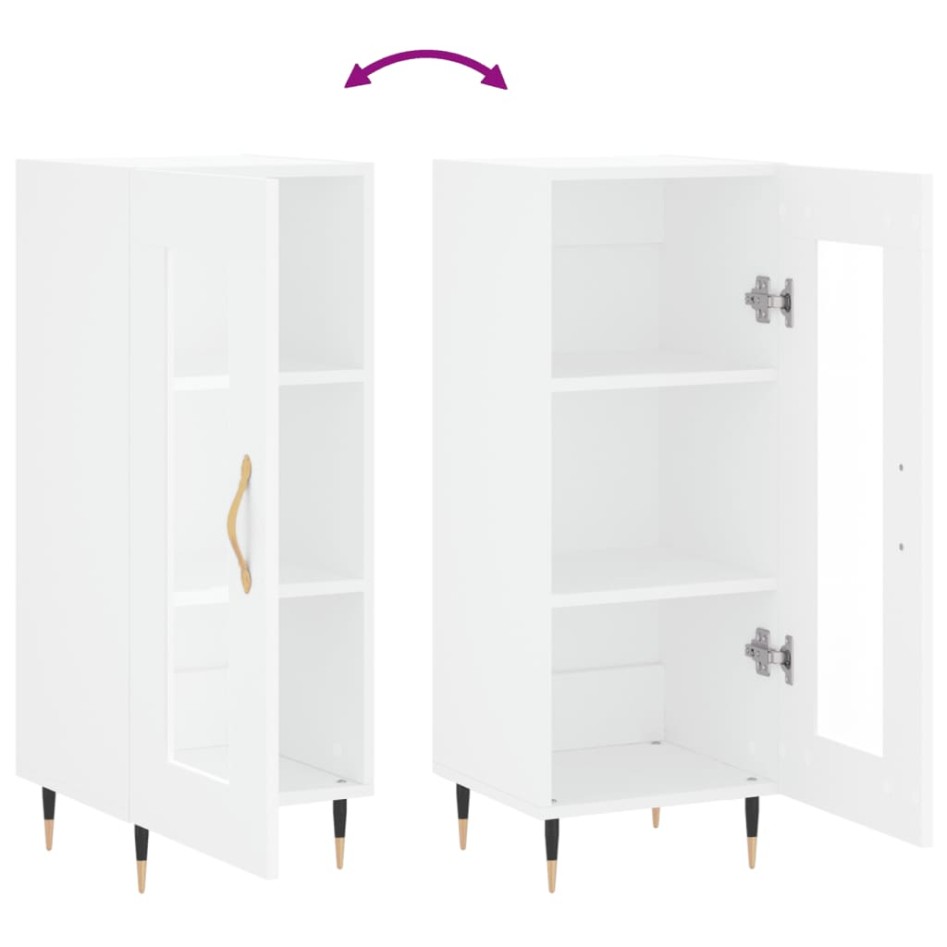 Aparador madera de ingeniería blanco 34,5x34x90