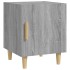 Mesitas de noche 2 uds madera contrachapada gris