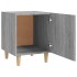Mesitas de noche 2 uds madera contrachapada gris