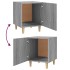 Mesitas de noche 2 uds madera contrachapada gris