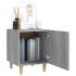 Mesitas de noche 2 uds madera contrachapada gris