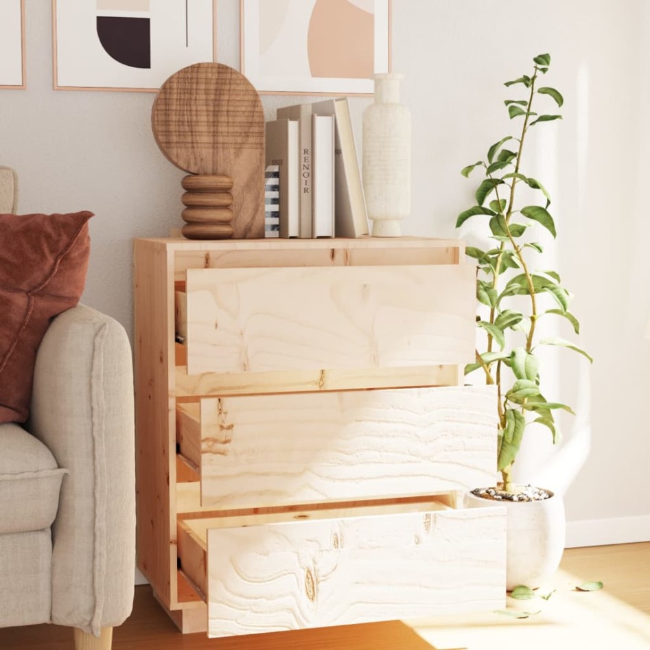 Aparador de madera maciza de pino 60x34x75