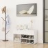 Banco zapatero madera contrachapada blanco brillante