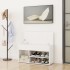 Banco zapatero madera contrachapada blanco brillante