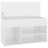 Banco zapatero madera contrachapada blanco brillante