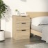 Mesita de noche color roble Sonoma 40x36x65