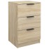 Mesita de noche color roble Sonoma 40x36x65