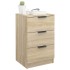 Mesita de noche color roble Sonoma 40x36x65