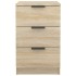 Mesita de noche color roble Sonoma 40x36x65