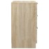Mesita de noche color roble Sonoma 40x36x65
