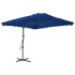 Sombrilla de jardín con palo de acero azul 250x250x230