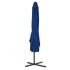 Sombrilla de jardín con palo de acero azul 250x250x230