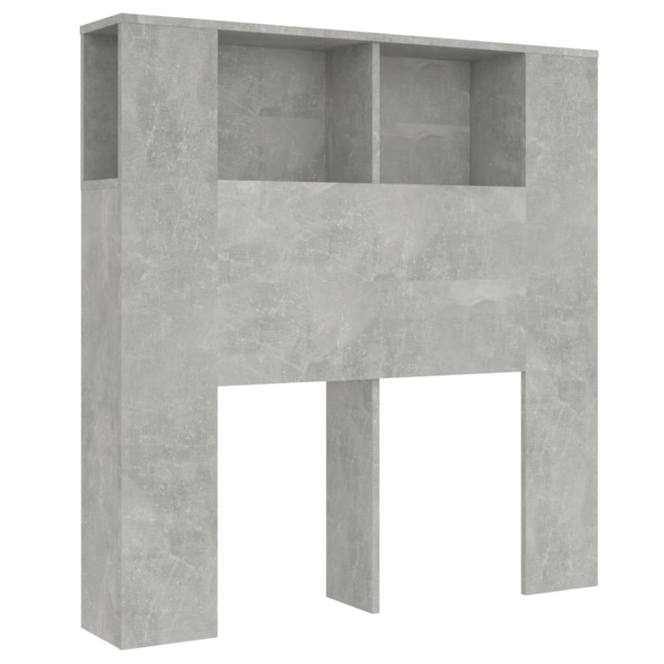 Mueble cabecero gris hormigón 100x18,5x104,5