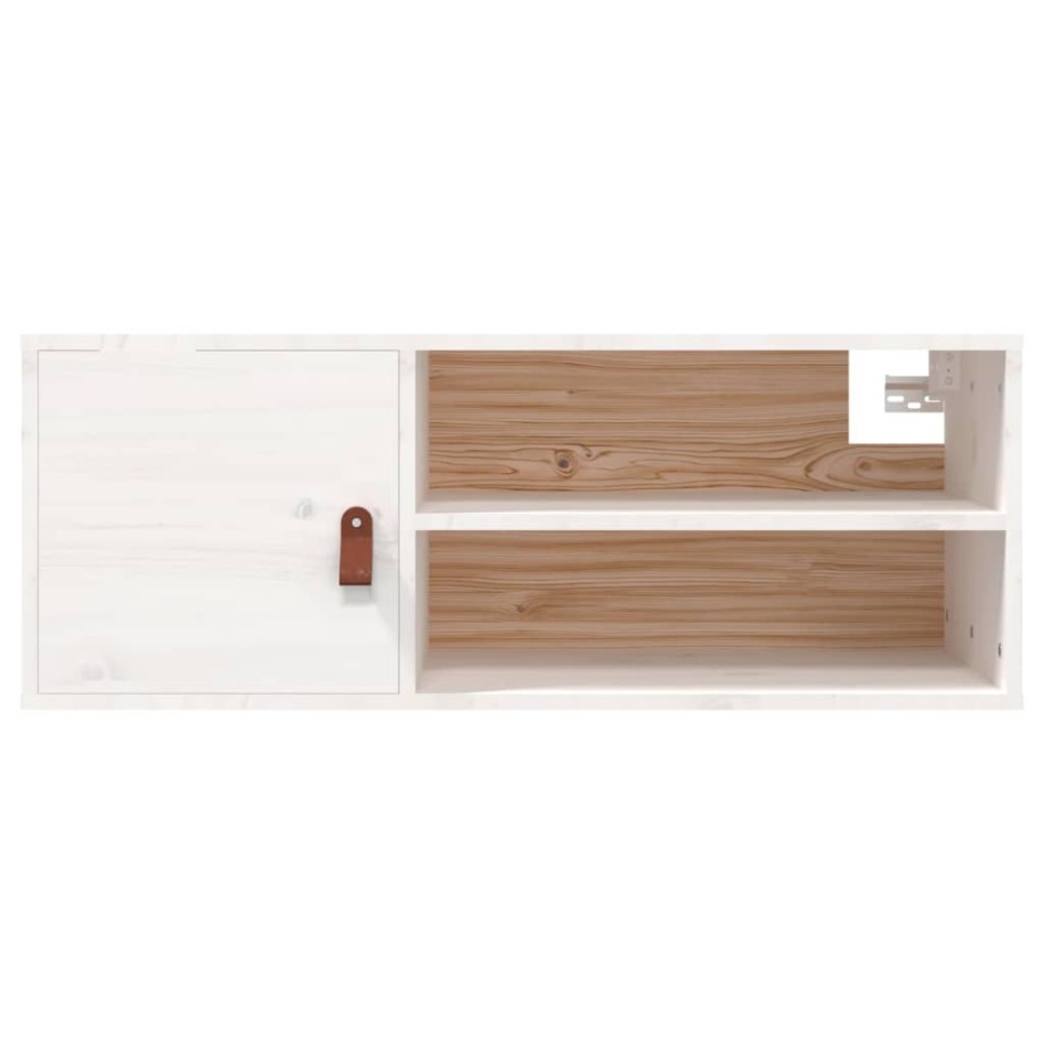 Armario de pared de madera maciza de pino blanco 80x30x30