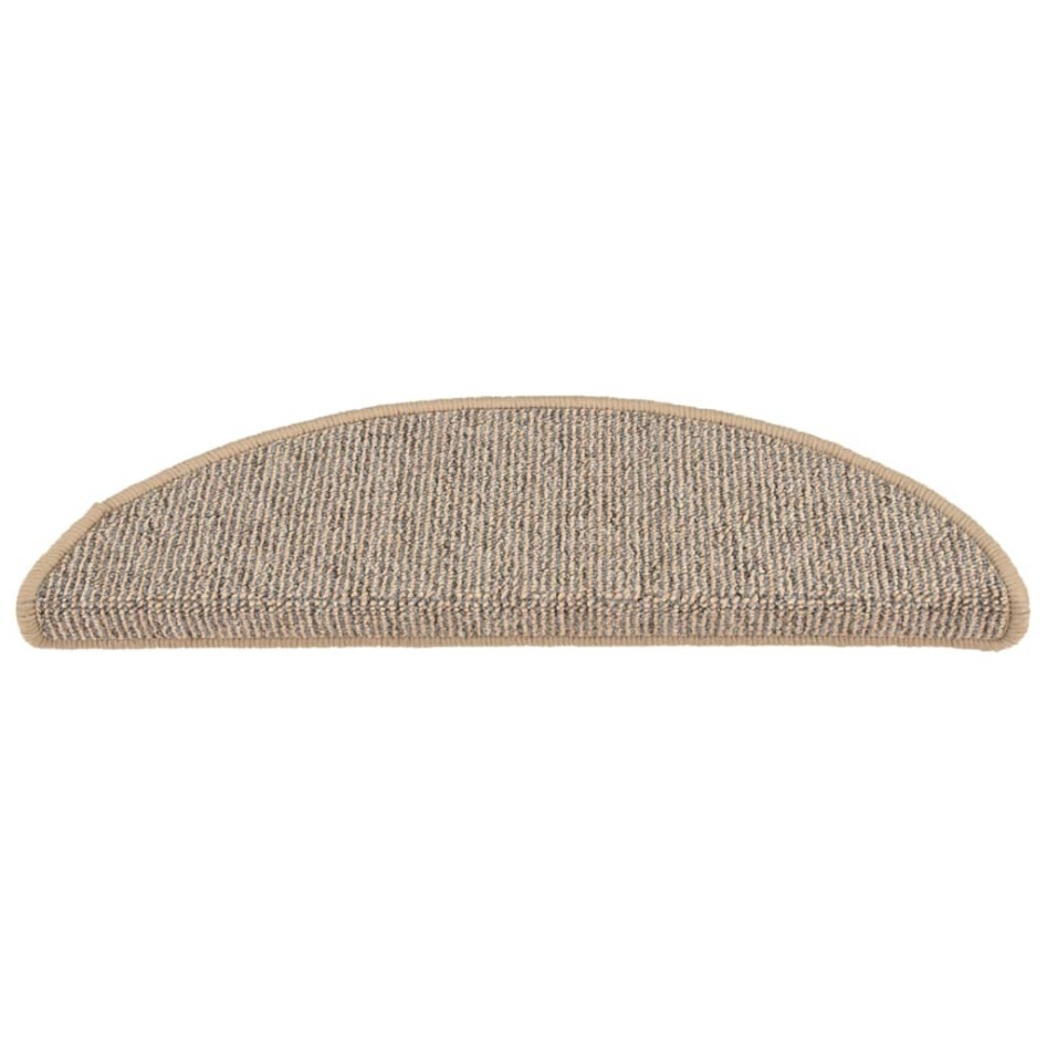 Alfombras de peldaños de escalera 15 uds marrón 56x17x3