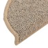 Alfombras de peldaños de escalera 15 uds marrón 56x17x3
