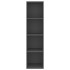 Mueble TV pared madera contrachapada gris 37x37x142,5