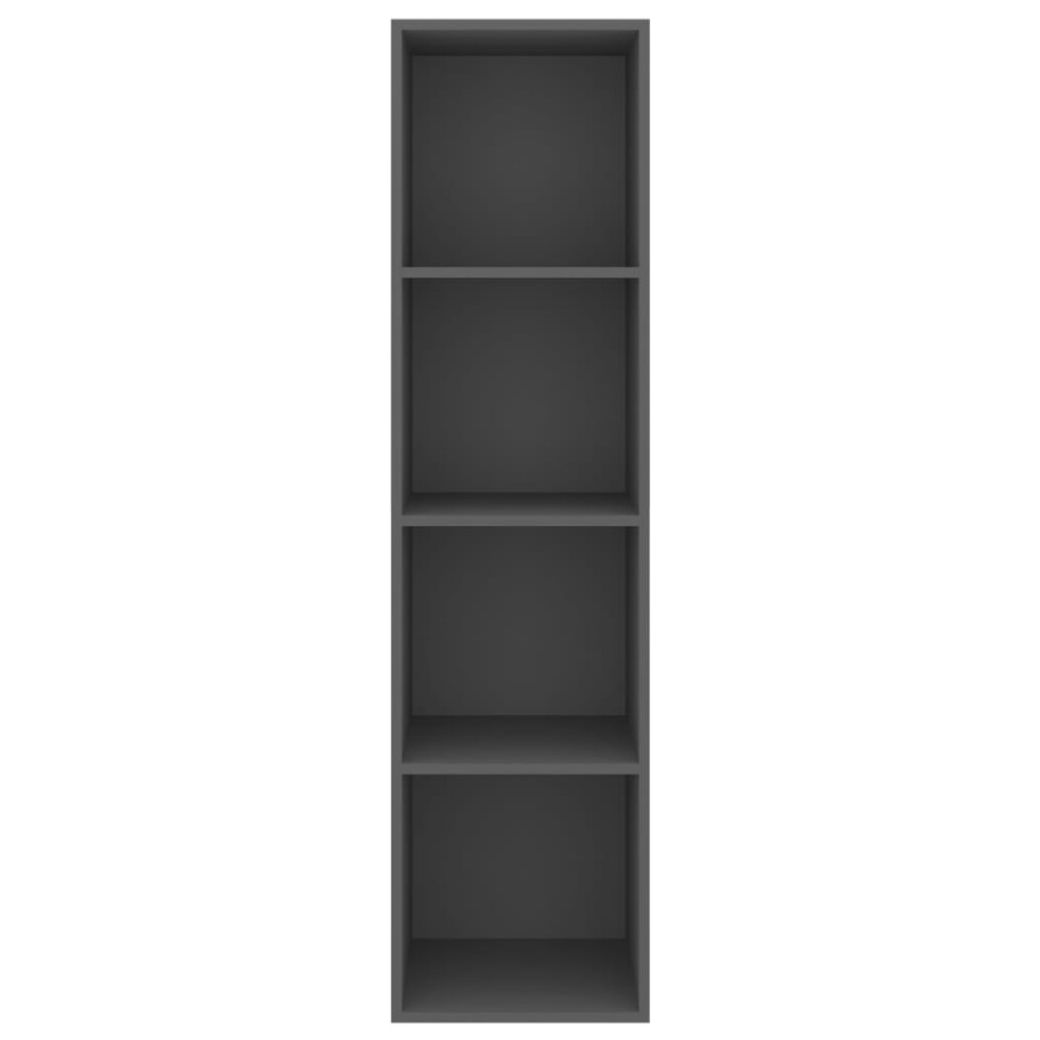 Mueble TV pared madera contrachapada gris 37x37x142,5