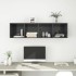 Mueble TV pared madera contrachapada gris 37x37x142,5