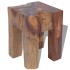 Taburete de madera maciza de