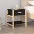 Mesitas de noche 2 uds madera contrachapada negro 42x38x45