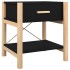 Mesitas de noche 2 uds madera contrachapada negro 42x38x45