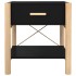 Mesitas de noche 2 uds madera contrachapada negro 42x38x45