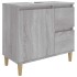 Armario de baño madera contrachapada gris Sonoma 65x33x60