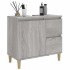 Armario de baño madera contrachapada gris Sonoma 65x33x60