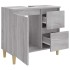 Armario de baño madera contrachapada gris Sonoma 65x33x60