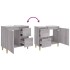 Armario de baño madera contrachapada gris Sonoma 65x33x60