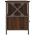 Mueble TV hierro madera contrachapada roble marrón 102x33x45