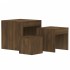 Mesas apilables 3 pzas madera contrachapada color roble