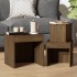 Mesas apilables 3 pzas madera contrachapada color roble