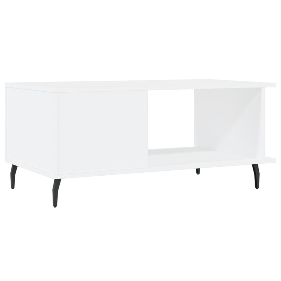 Mesa de centro madera contrachapada blanco 90x50x40