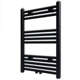 Radiador toallero de baño recto negro 500 x 764