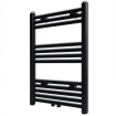 Radiador toallero de baño recto negro 500 x 764 mm